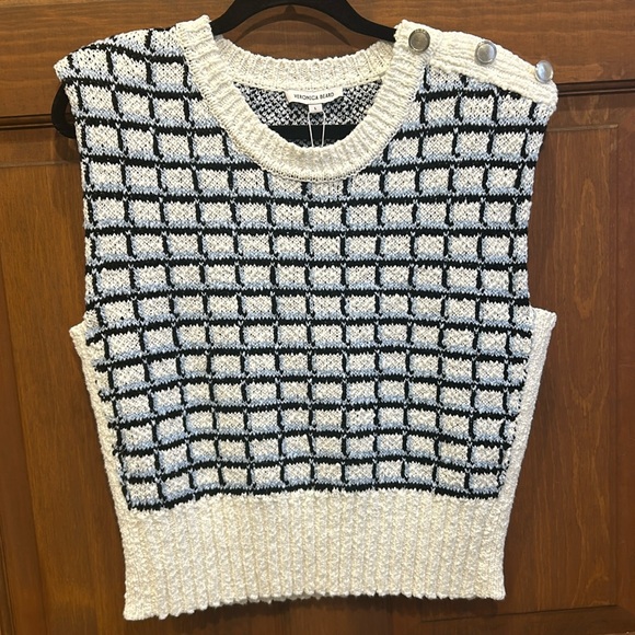 NEW $478 Veronica Beard Nazife sweater tank large - Picture 4 of 10